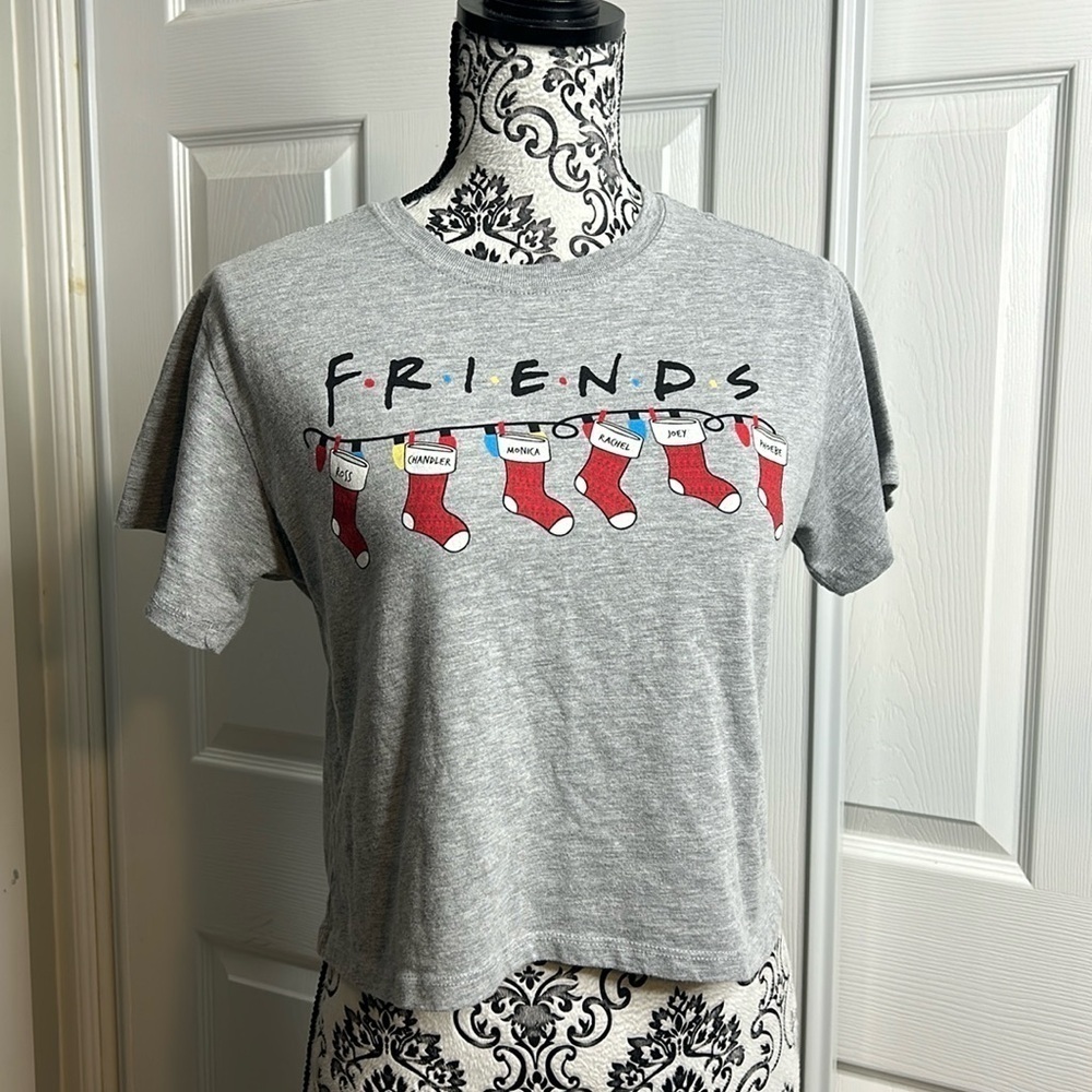 Friends The TV Show Christmas Holiday Stocking Crop Top S/M